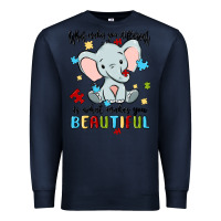 Navy what makes you different is what makes you beautif Premium Sweatshirt - MaliasSmallBusiness