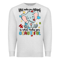 Oatmeal Heather what makes you different is what makes you beautif Premium Sweatshirt - MaliasSmallBusiness