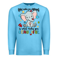 Ocean Blue what makes you different is what makes you beautif Premium Sweatshirt - MaliasSmallBusiness