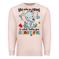 Pale Pink what makes you different is what makes you beautif Premium Sweatshirt - MaliasSmallBusiness