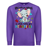 Purple what makes you different is what makes you beautif Premium Sweatshirt - MaliasSmallBusiness