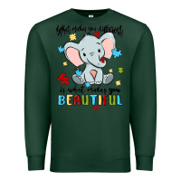 Sports Green what makes you different is what makes you beautif Premium Sweatshirt - MaliasSmallBusiness