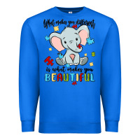 True Royal what makes you different is what makes you beautif Premium Sweatshirt - MaliasSmallBusiness