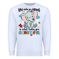 White what makes you different is what makes you beautif Premium Sweatshirt - MaliasSmallBusiness