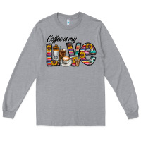 Heather Grey coffee İs mt love Long Sleeve Tee - CowhideDigitalArt