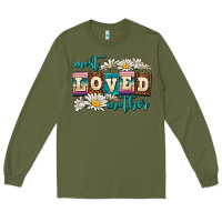 Army Green most loved mother Long Sleeve Tee - AdoDesignShop