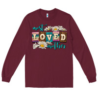 Burgundy most loved mother Long Sleeve Tee - AdoDesignShop