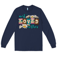 Navy most loved mother Long Sleeve Tee - AdoDesignShop