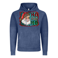 Vintage Denim Santa Ho Ho Ho Vintage Hoodie - RanaPortraitStore