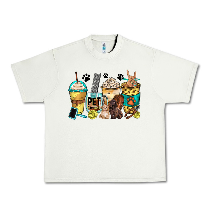 Pet Groomer Coffee Cups Urban Heavy Tee by Zillion Design Studio | Teevron