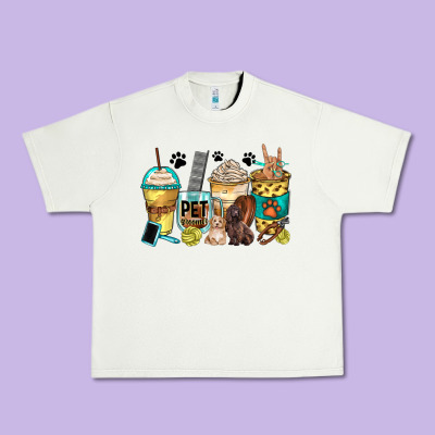 Pet Groomer Coffee Cups Urban Heavy Tee Designed By Zillion Design Studio