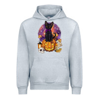 Halloween Black Cat Pumpkin Urban Hoodie | Teevron
