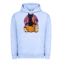 Pigment Grape Ice halloween black cat pumpkin Urban Hoodie - BarkalooDesign