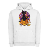 Pigment Lunar Rock halloween black cat pumpkin Urban Hoodie - BarkalooDesign