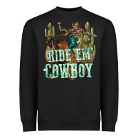 Black ride em cowboy Heavyweight Sweatshirt - texasbilliewilder