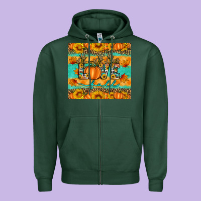 Love Fall Zipper Hoodie Designed By Artiststas