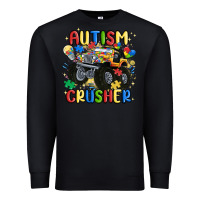 Black autism crusher Premium Sweatshirt - MaliasSmallBusiness