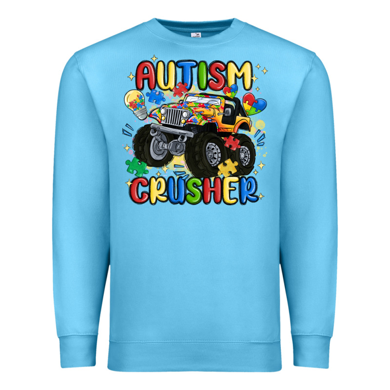 Autism Crusher Premium Sweatshirt by MaliasSmallBusiness | Teevron