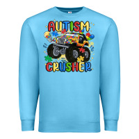 Ocean Blue autism crusher Premium Sweatshirt - MaliasSmallBusiness