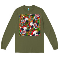 Army Green christmas leopard cow Long Sleeve Tee - FaDigitalArtStudio