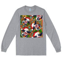 Heather Grey christmas leopard cow Long Sleeve Tee - FaDigitalArtStudio