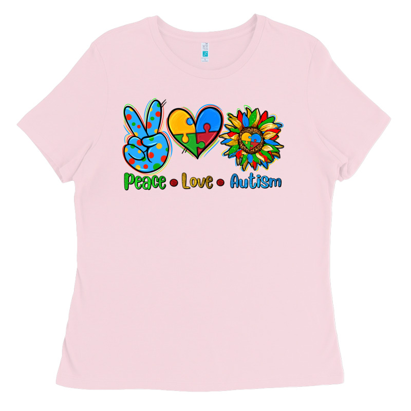 Peace Love Autism Ladies Tee by AdoDesignShop | Teevron