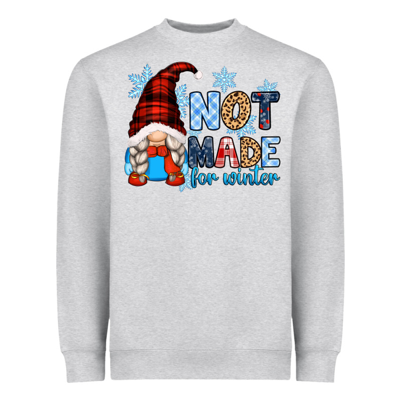Not Made For Winter With Gnome Heavyweight Sweatshirt by Zillion Design Studio | Teevron