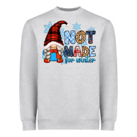 Heather Grey not made for winter with gnome Heavyweight Sweatshirt - Zillion Design Studio