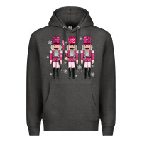 Charcoal Heather Pink nutcrackers Premium Hoodie - MaliasSmallBusiness