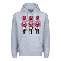 Heather Grey Pink nutcrackers Premium Hoodie - MaliasSmallBusiness