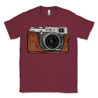 Burgundy vintage camera Classic Tee - FaDigitalArtStudio