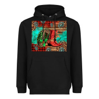 Black country boots and cowboy hat christmas Heavyweight Hoodie - Jasminsmagicworld