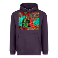 Plum country boots and cowboy hat christmas Heavyweight Hoodie - Jasminsmagicworld