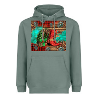Sage country boots and cowboy hat christmas Heavyweight Hoodie - Jasminsmagicworld