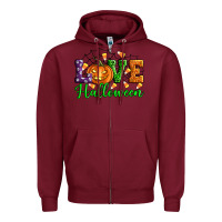 Burgundy love halloween Zipper Hoodie - Artiststas