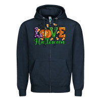 Navy love halloween Zipper Hoodie - Artiststas