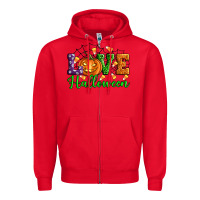 Red love halloween Zipper Hoodie - Artiststas