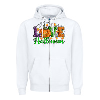 White love halloween Zipper Hoodie - Artiststas