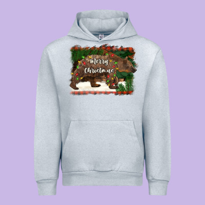 Merry Christmas Bear Urban Hoodie Designed By Barkaloodesign