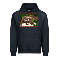 Navy merry christmas bear Urban Hoodie - BarkalooDesign