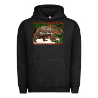 Pigment Black merry christmas bear Urban Hoodie - BarkalooDesign