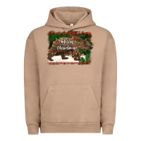 Pigment Burro merry christmas bear Urban Hoodie - BarkalooDesign