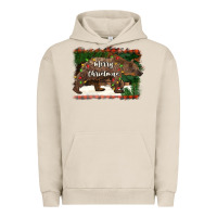 Pigment French Oak merry christmas bear Urban Hoodie - BarkalooDesign