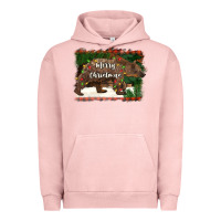 Pigment Salmon merry christmas bear Urban Hoodie - BarkalooDesign