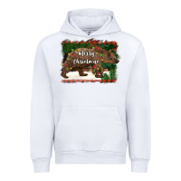 White merry christmas bear Urban Hoodie - BarkalooDesign