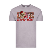 Vintage Zinc love never dies skull Vintage Tee - RanaPortraitStore