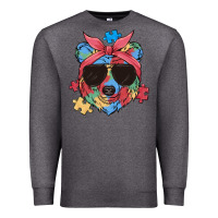 Charcoal Heather autism awareness bear Premium Sweatshirt - MaliasSmallBusiness