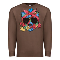Chestnut autism awareness bear Premium Sweatshirt - MaliasSmallBusiness