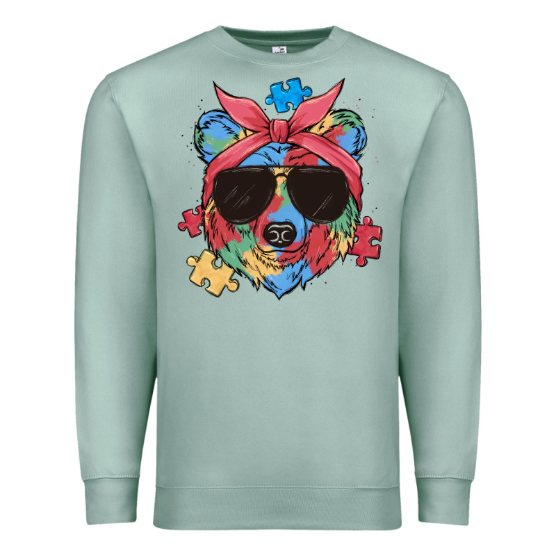 Autism Awareness Bear Premium Sweatshirt by MaliasSmallBusiness | Teevron