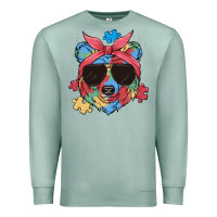 Seafoam autism awareness bear Premium Sweatshirt - MaliasSmallBusiness